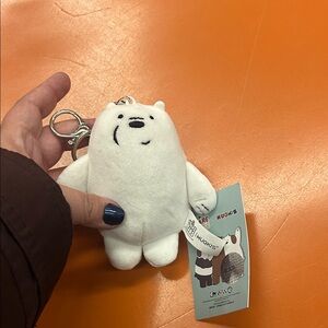 HUGKIS We Bare Bears Plush Toy keychain NWT
